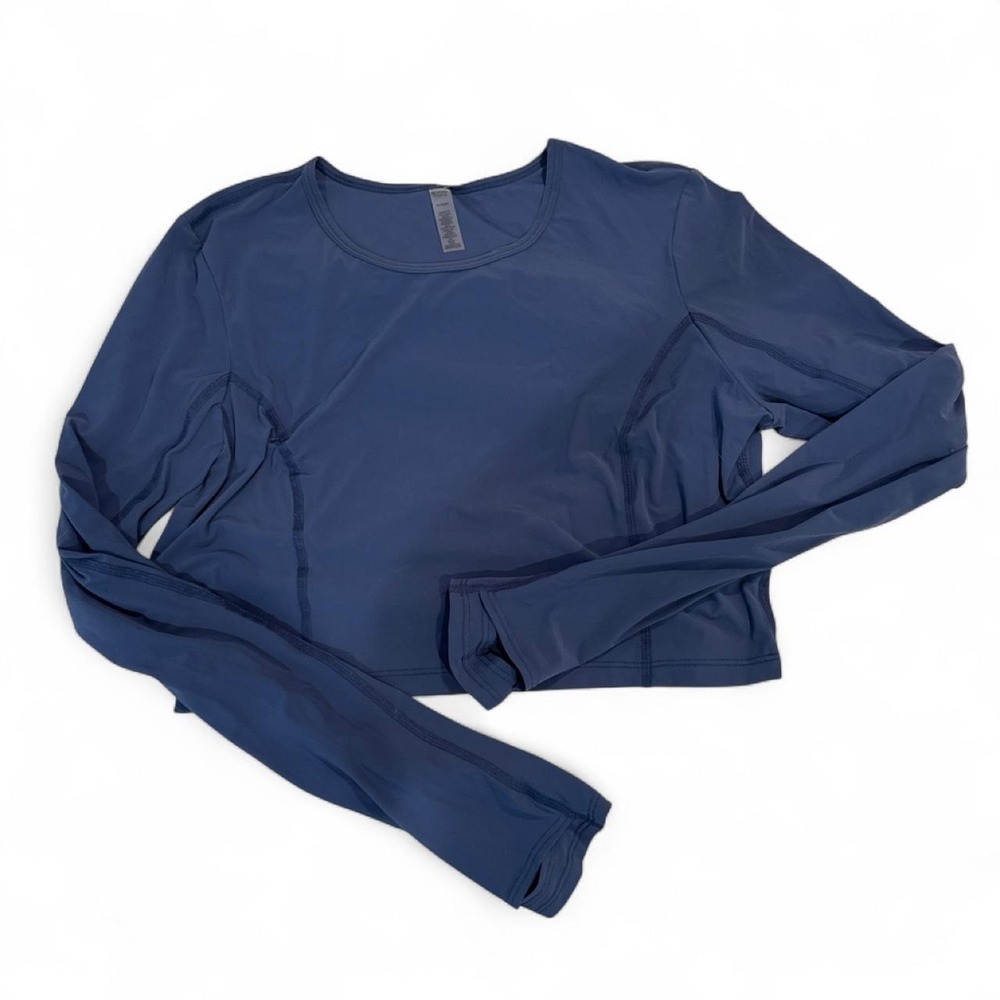 Beyond Yoga navy blue long sleeve activewear top